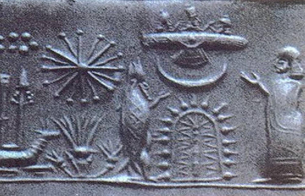 Another Sumerian tablet where they are welcoming beings from a craft.
